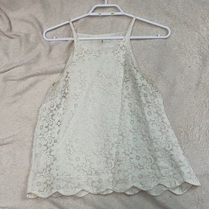 White racer back tank